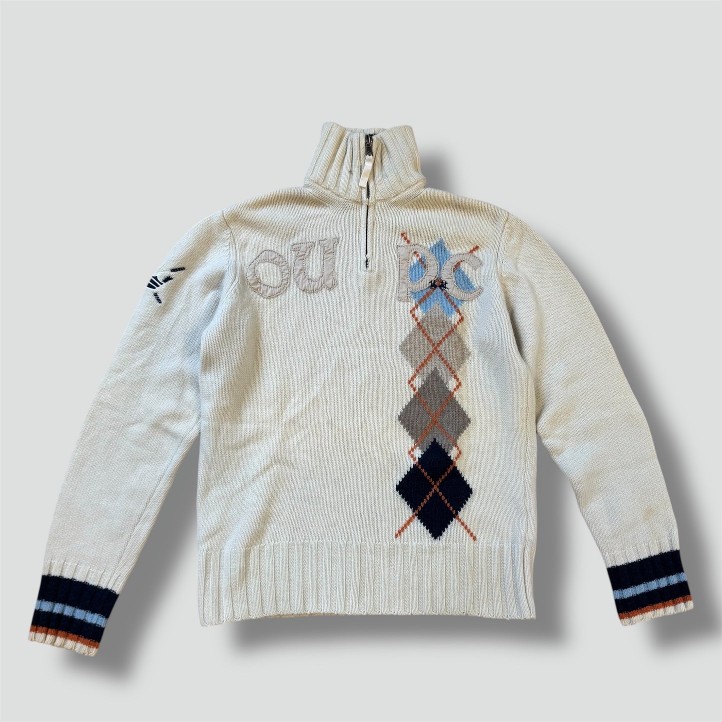 La Martina vintage knitted wool zip-up