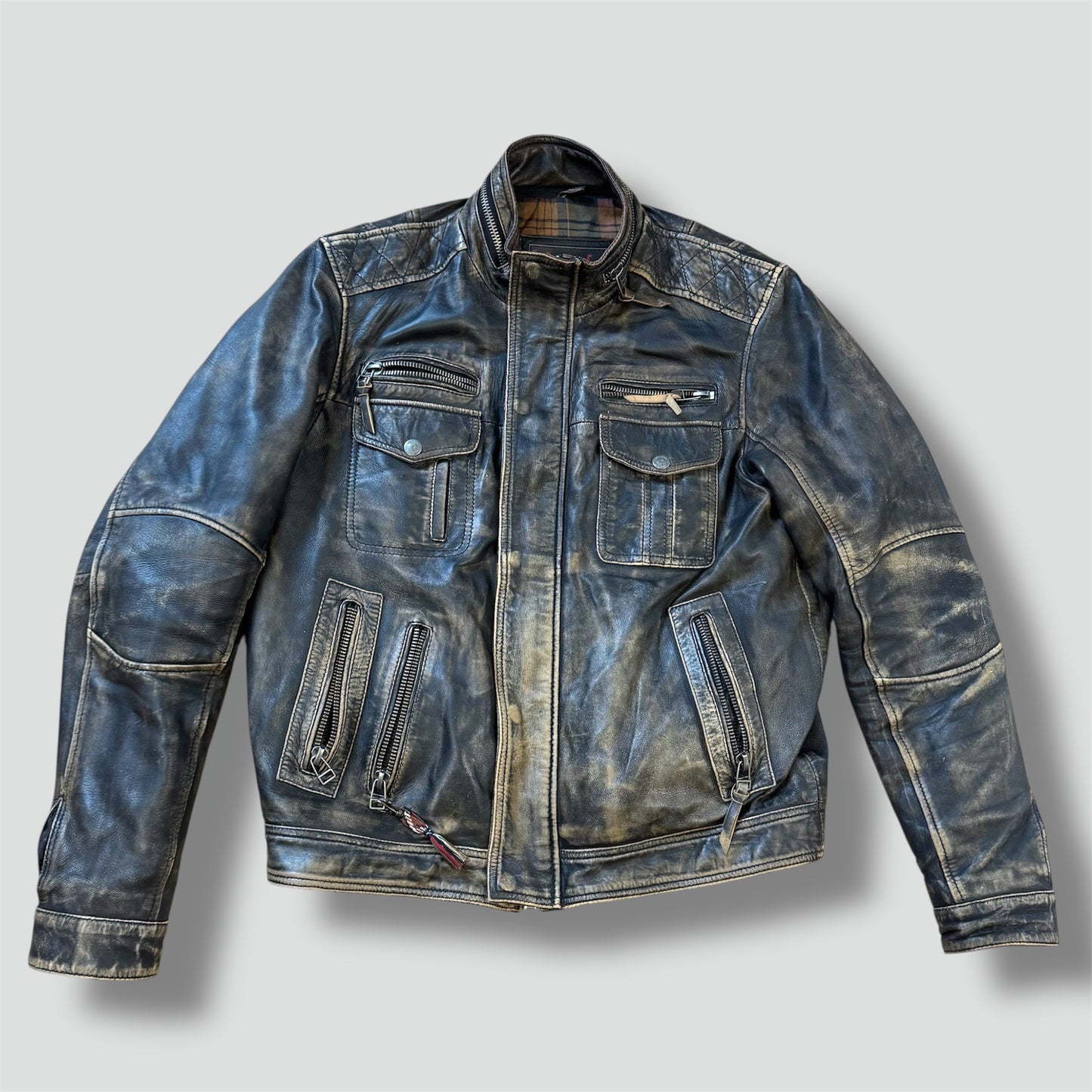 Aviatrix vintage brown 90s leather jacket