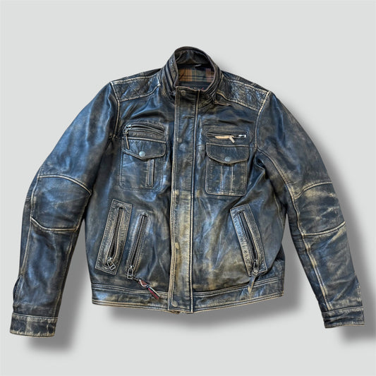 Aviatrix vintage brown 90s leather jacket