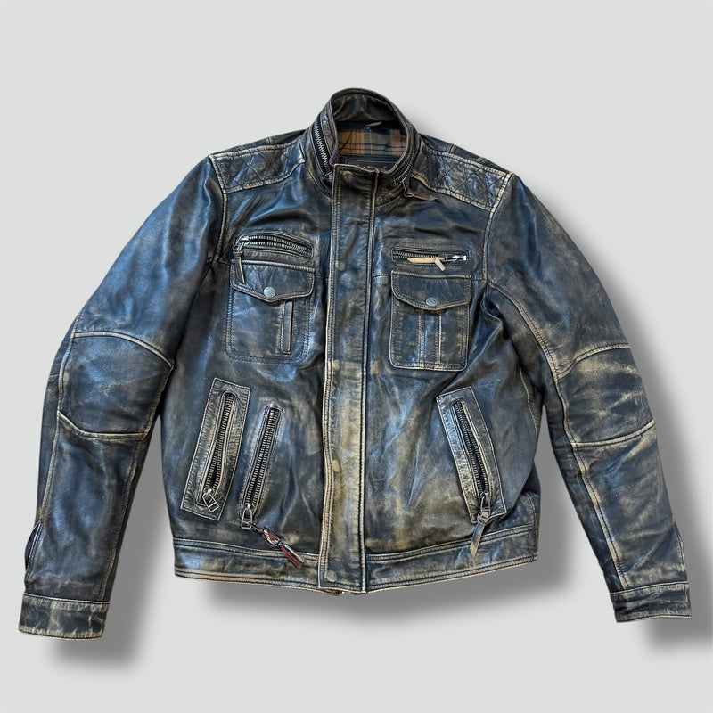 Sourced limited accessories and clothes Aviatrix vintage brown 90s leather jacket – Secondhand Streetwear