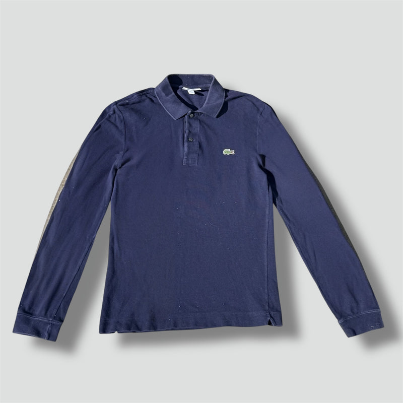 Sourced limited accessories and clothes Lacoste vintage navy blue longsleeve polo – Secondhand Streetwear