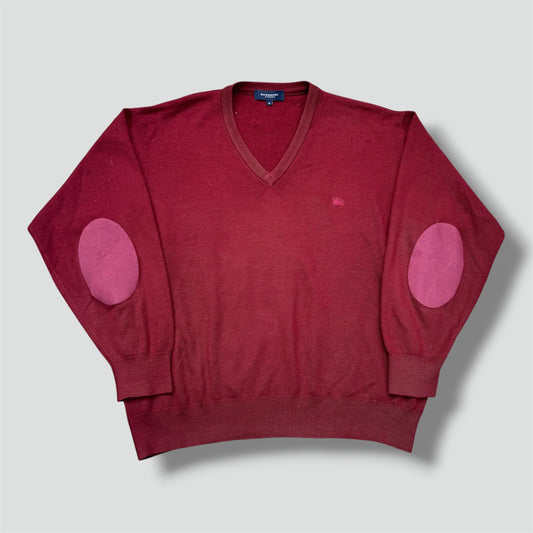 Burberry London vintage red wool sweatshirt