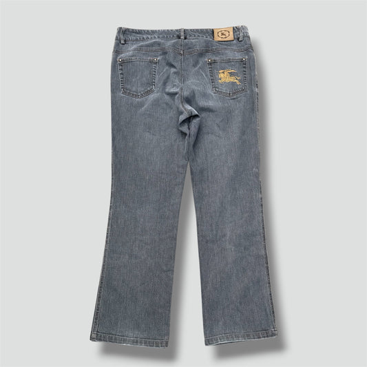 Burberry brand logo vintage grey jeans