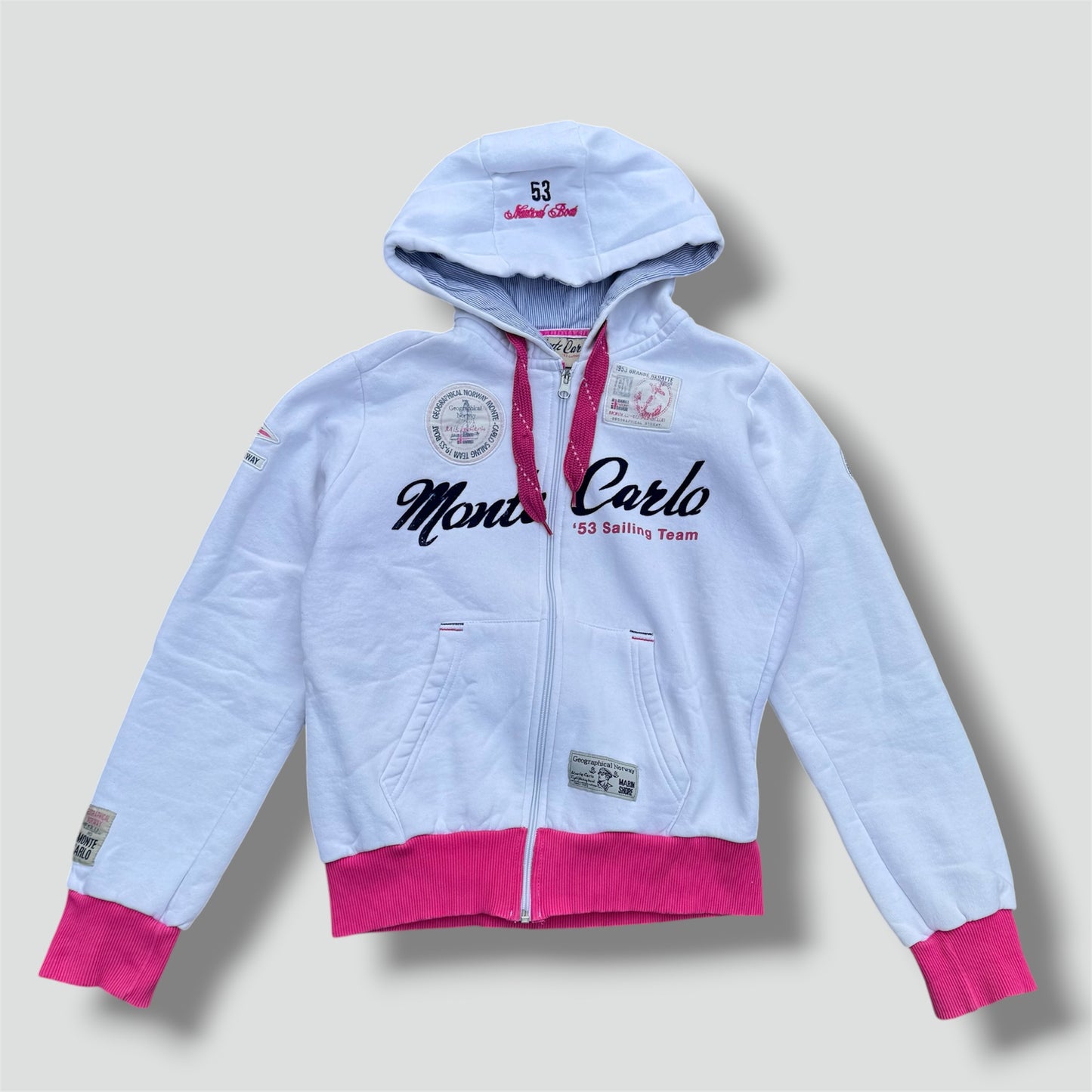 Monte Carlo retro white women’s hoodie