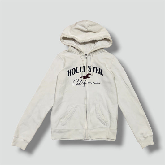 Hollister California white y2k zip hoodie