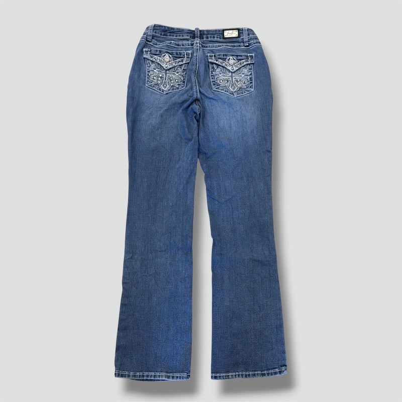 Sourced limited accessories and clothes Earl y2k wide leg rhinestones jeans – Secondhand Streetwear