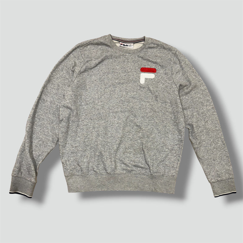 Sourced limited accessories and clothes Fila logo classic grey sweatshirt – Secondhand Streetwear