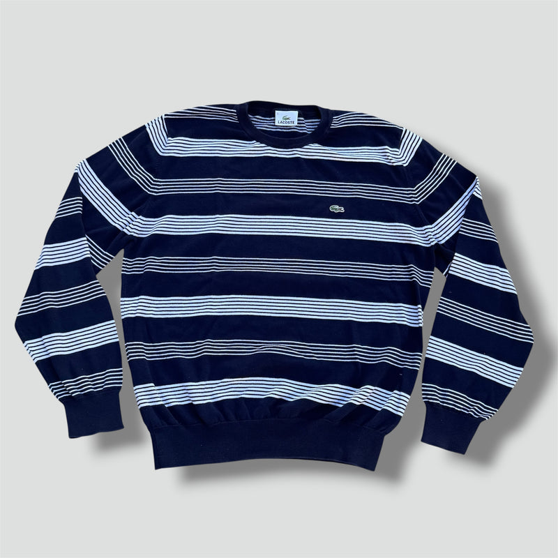 Sourced limited accessories and clothes Lacoste vintage striped knit sweatshirt – Secondhand Streetwear