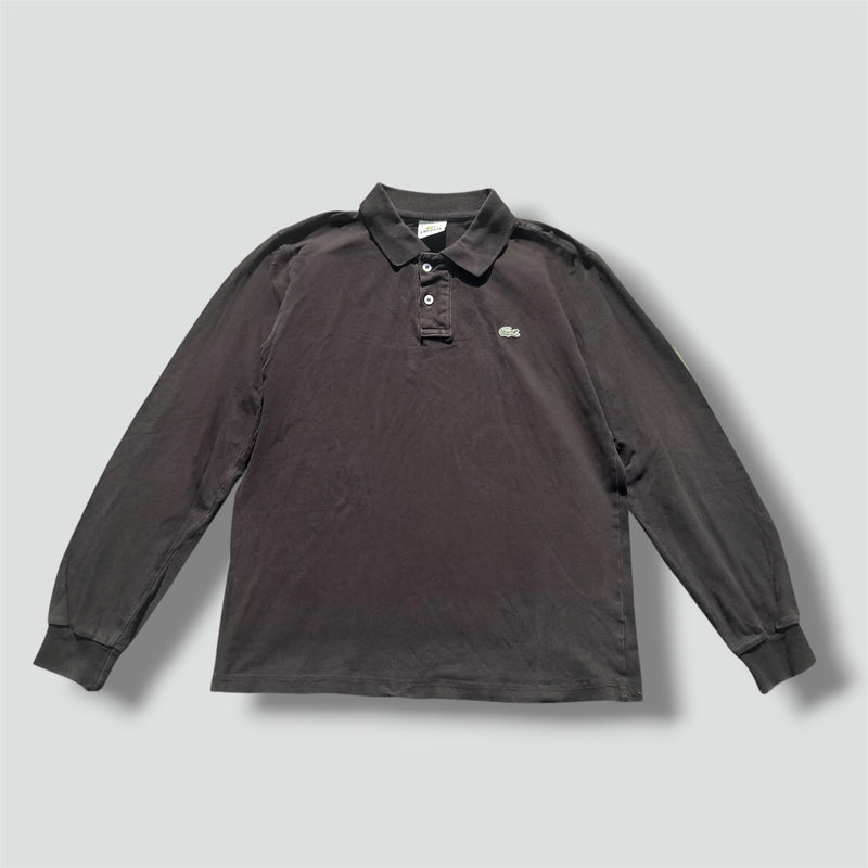 Sourced limited accessories and clothes Lacoste black longsleeve poloshirt – Secondhand Streetwear