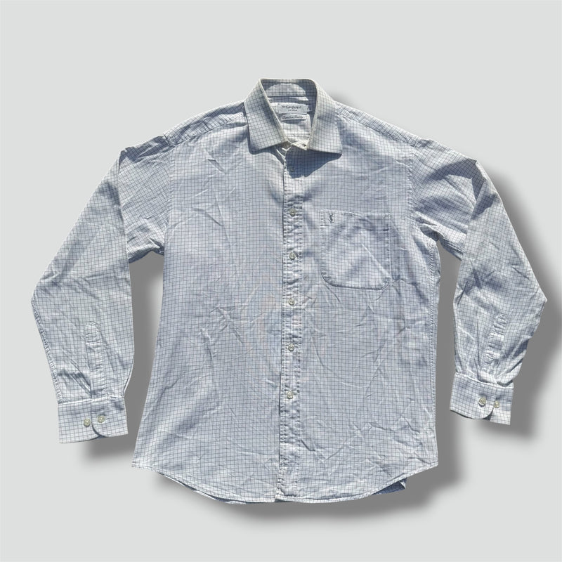 Sourced limited accessories and clothes Yves Saint Laurent checkered white chemise – Secondhand Streetwear