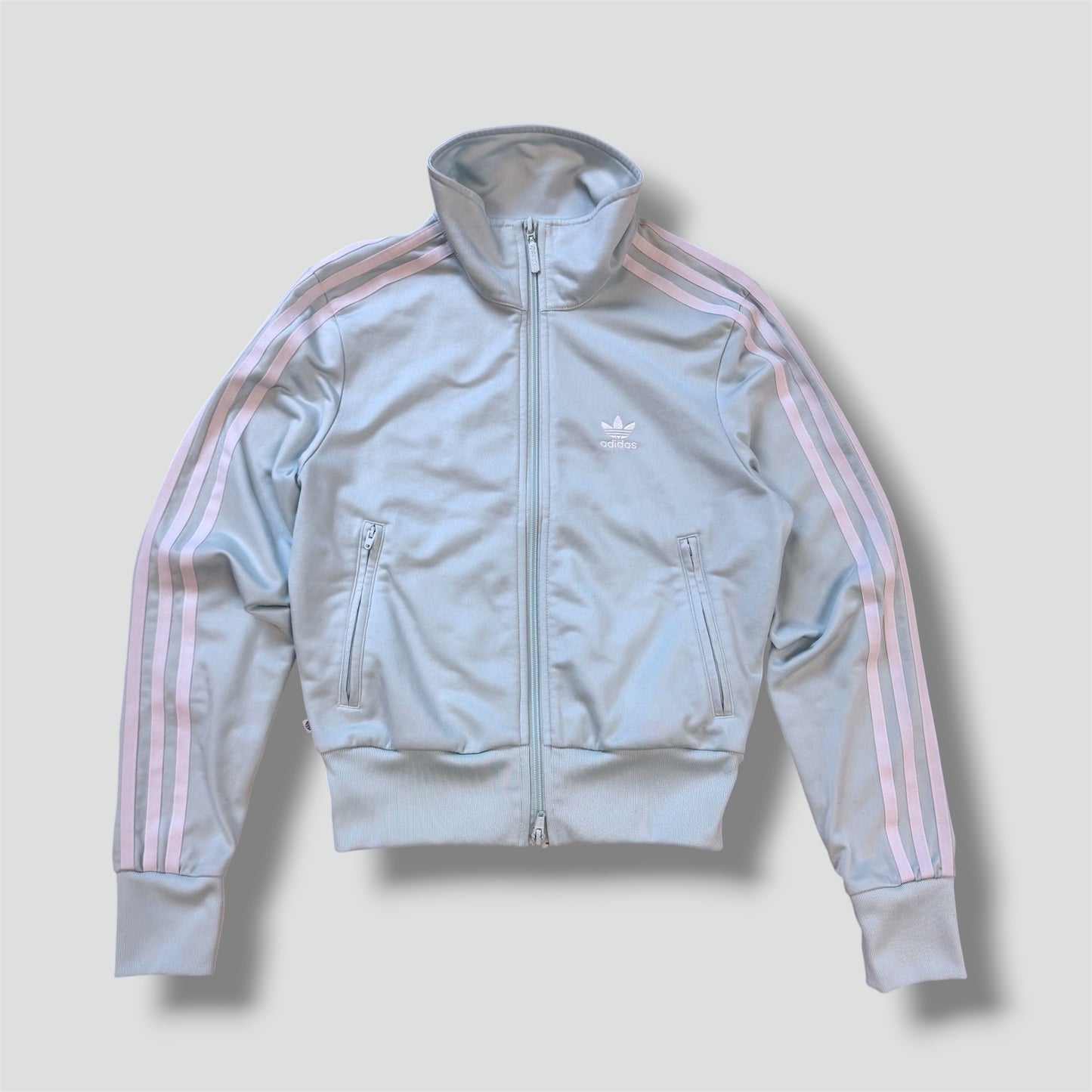 Adidas baby blue y2k retro track jacket
