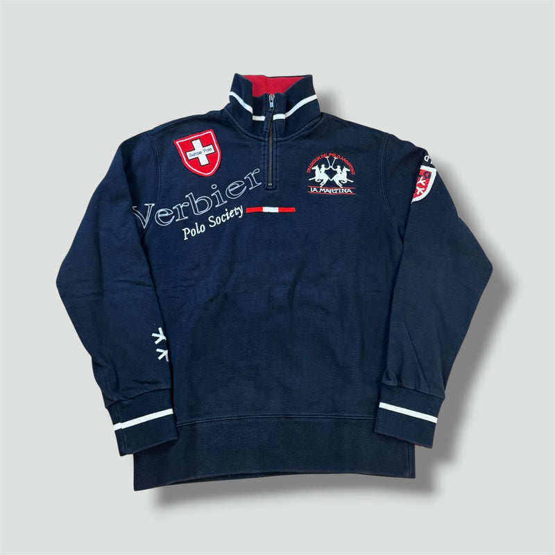 Sourced limited accessories and clothes La Martina Verbier Swiss polo vintage quarter-zip – Secondhand Streetwear