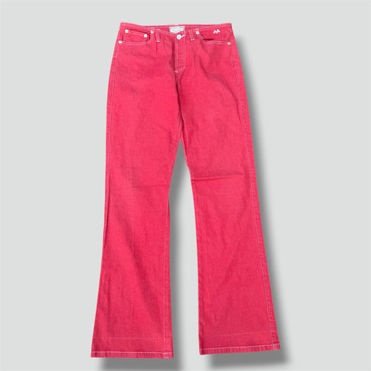 Thomas Burberry red vintage wide leg pants