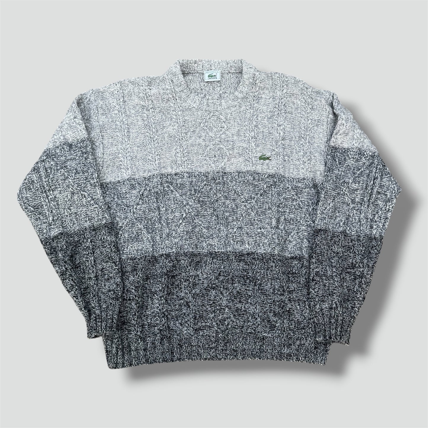 Lacoste vintage grey knitted sweatshirt