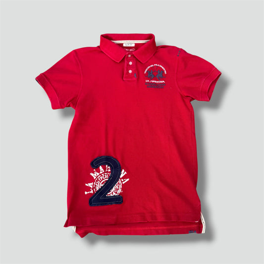 La Martina Buenos Aires red vintage poloshirt