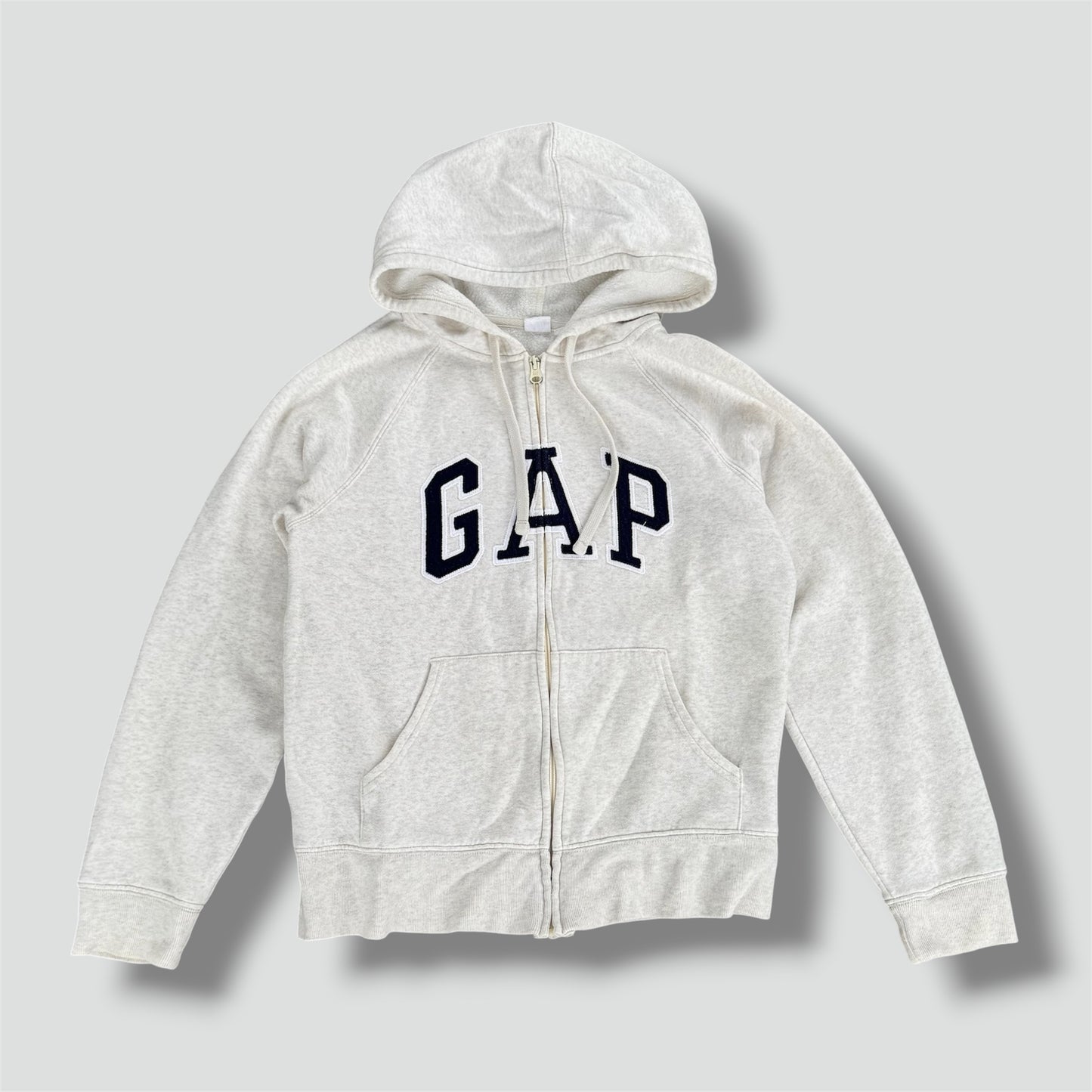 GAP y2k style white zip-up hoodie