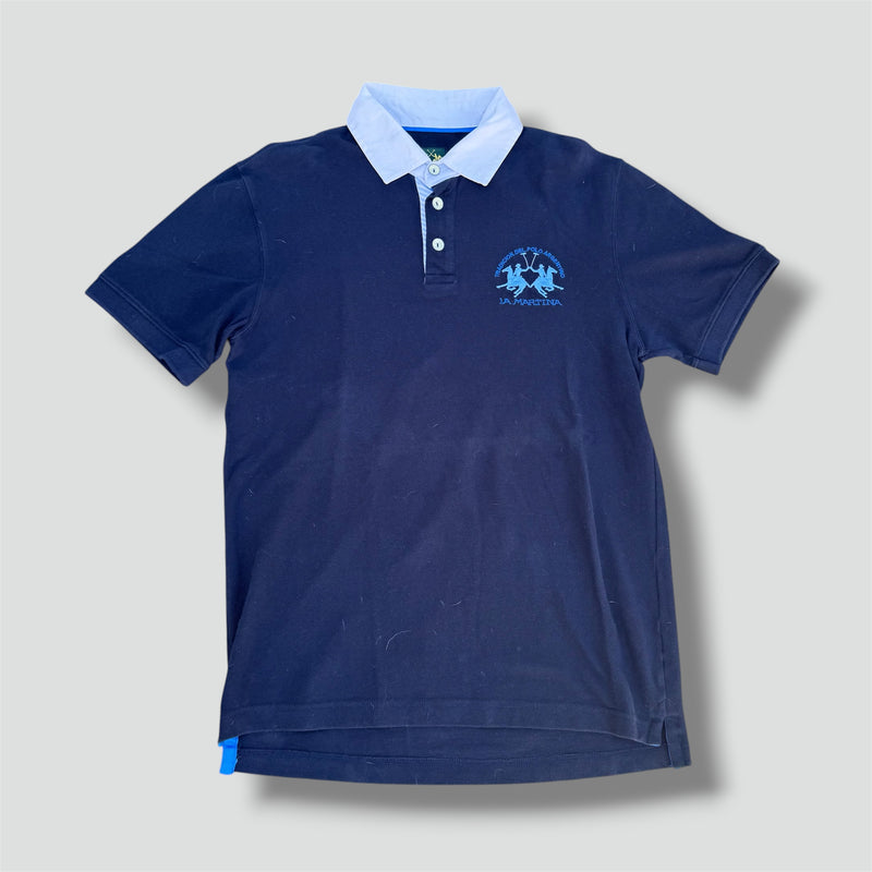 Sourced limited accessories and clothes La Martina blue vintage poloshirt – Secondhand Streetwear