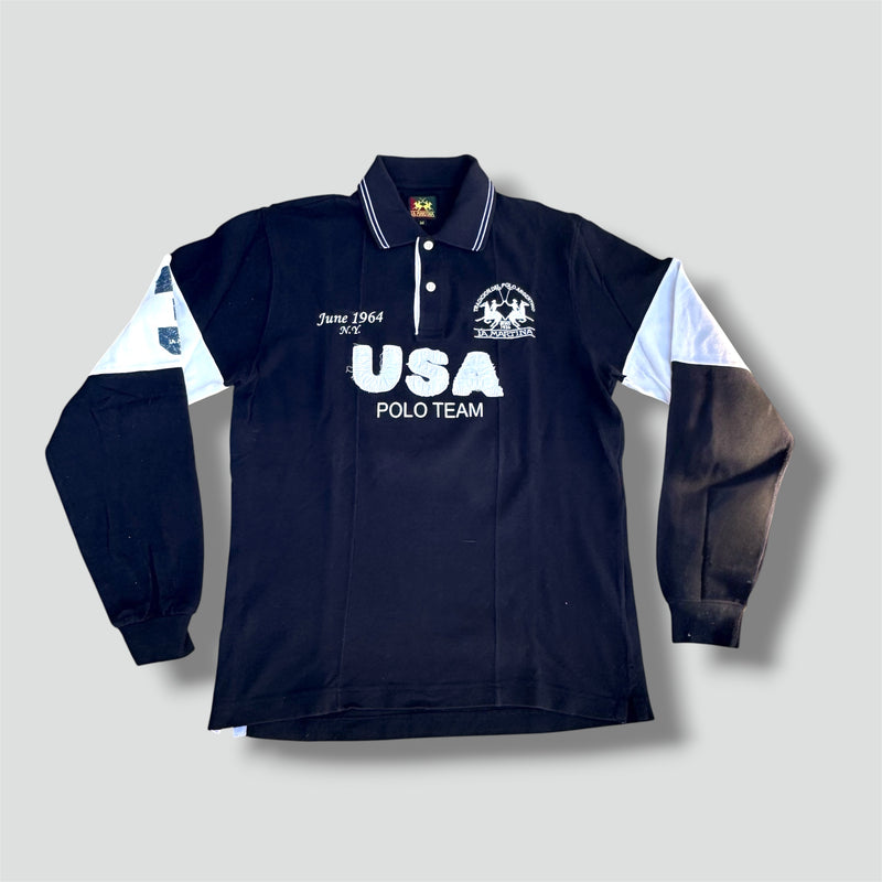Sourced limited accessories and clothes La Martina Medow Brick USA poloshirt – Secondhand Streetwear