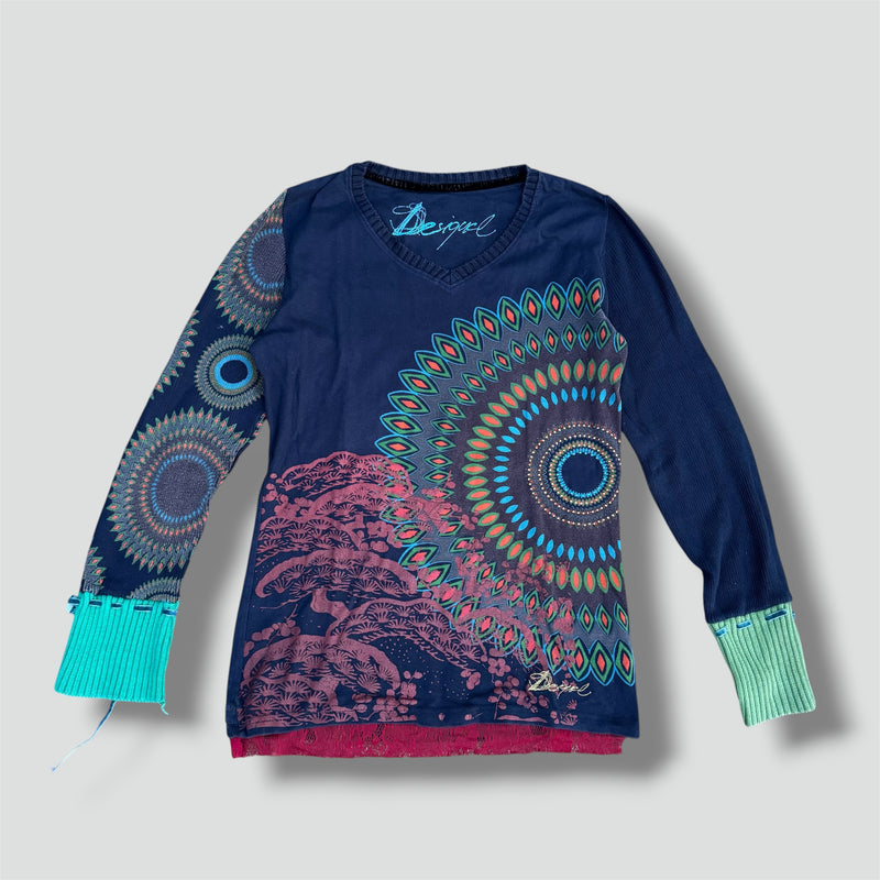Sourced limited accessories and clothes Desigual vintage circles longsleeve shirt – Secondhand Streetwear