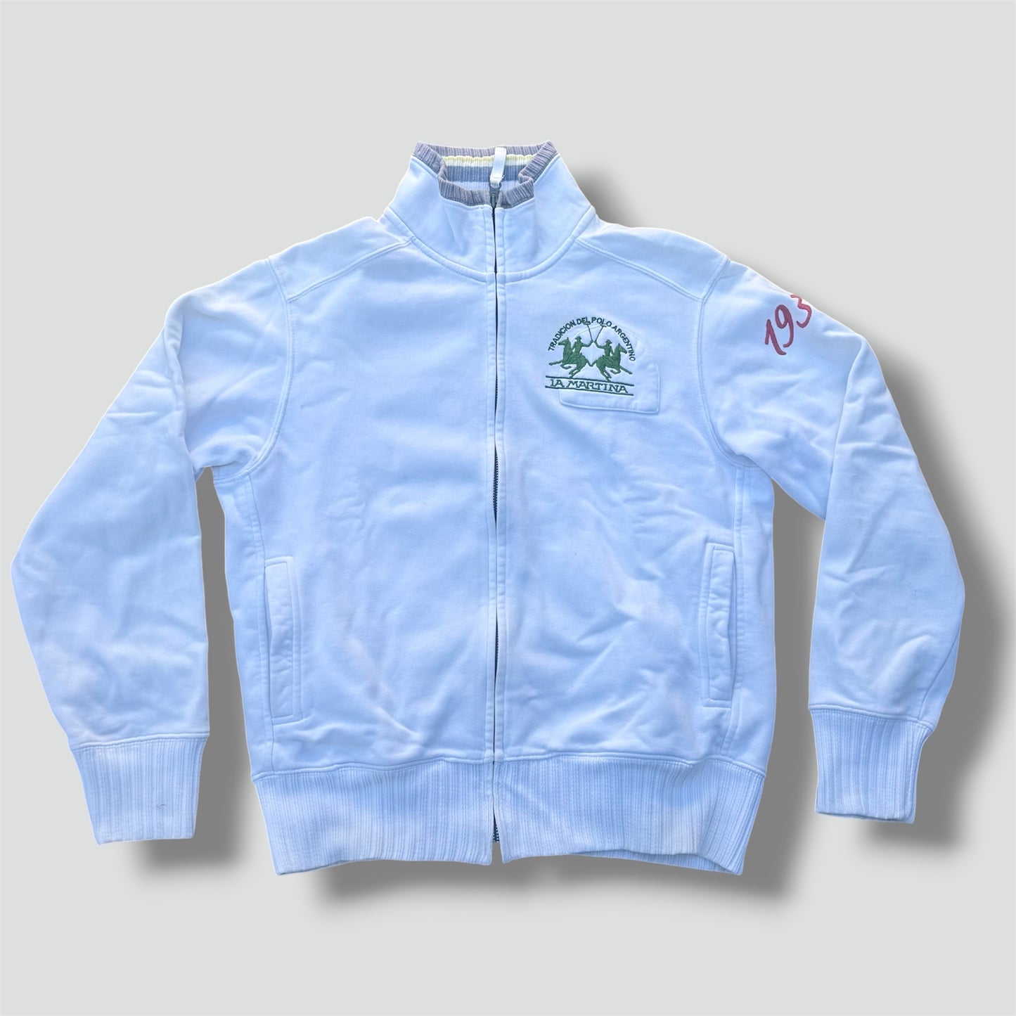 La Martina Argentina white zip-jacket