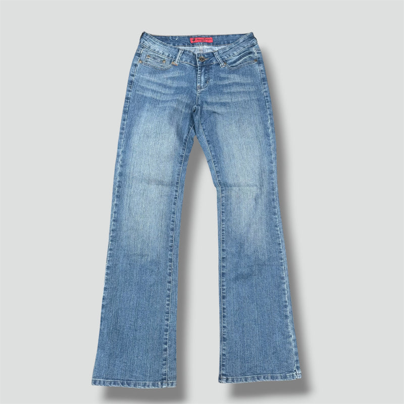 Detailansicht: Sourced limited accessories and clothes Poison Scorpion y2k wide leg jeans – Logo, Nähte oder Material