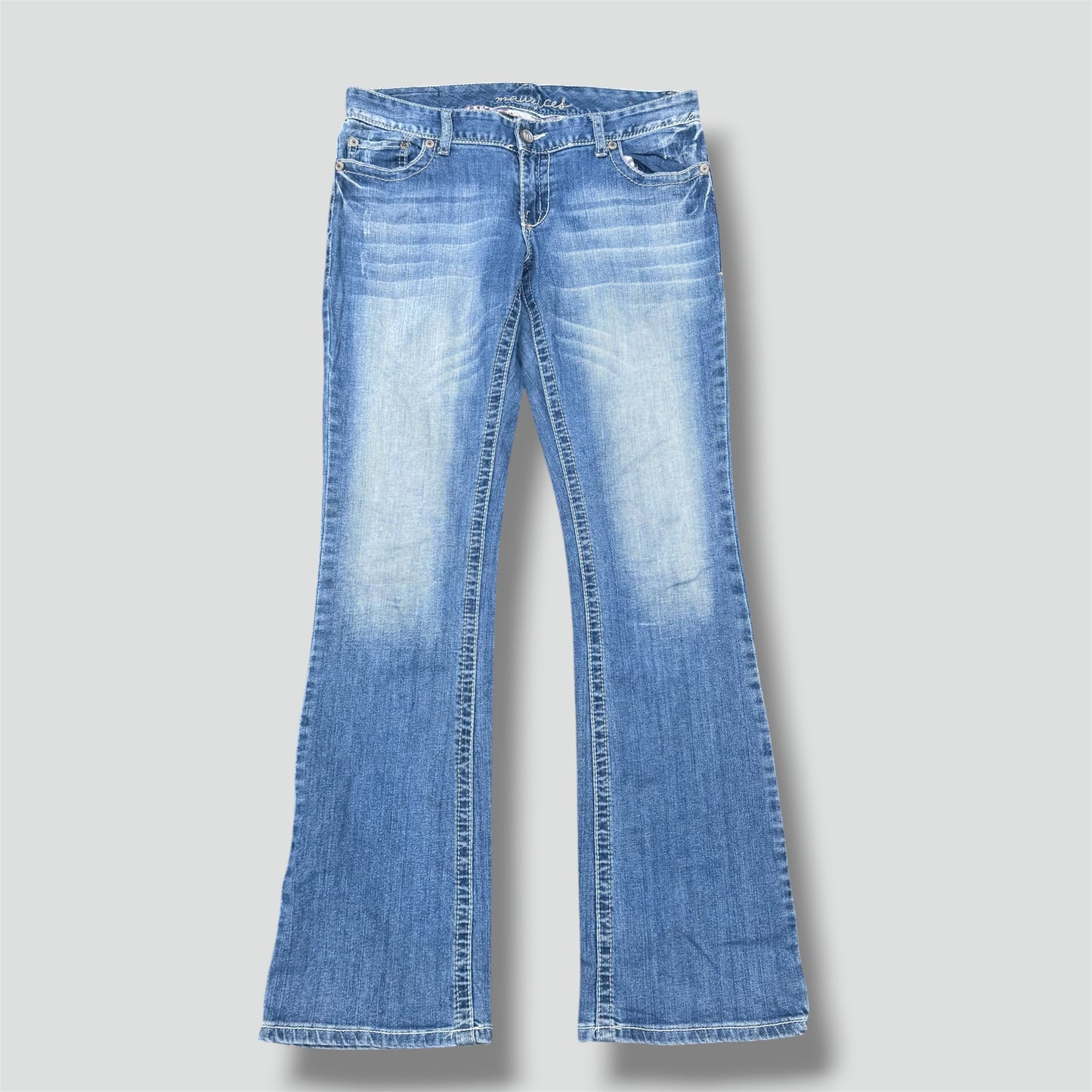 Monrics y2k embroidered bootcut jeans