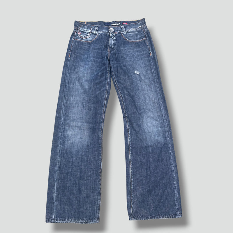 Detailansicht: Sourced limited accessories and clothes Miss Sixty Palos vintage baggy jeans – Logo, Nähte oder Material