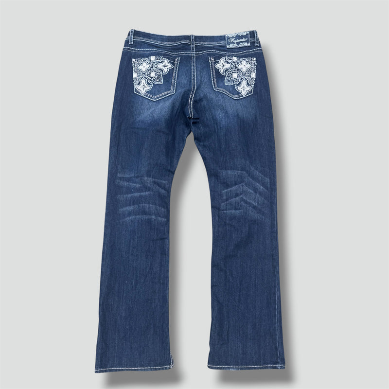Sourced limited accessories and clothes Hydraulic slim boot y2k embroidered jeans – Secondhand Streetwear