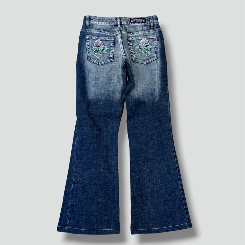 Sourced limited accessories and clothes Fapong y2k floral spring bootcut jeans – Secondhand Streetwear