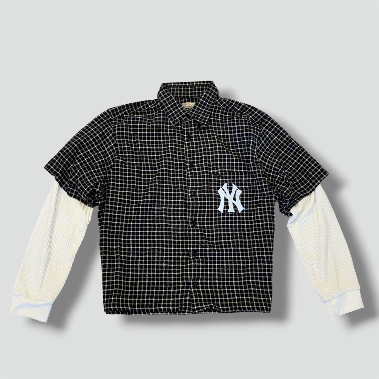 Yankees custom checkered longsleeve chemise