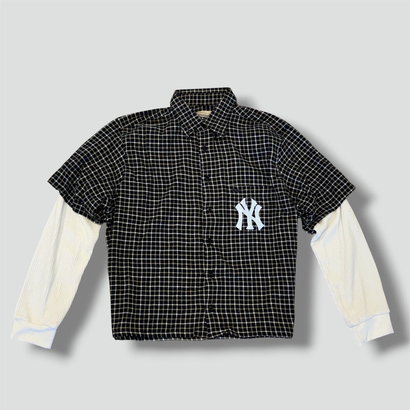 Sourced limited accessories and clothes Yankees custom checkered longsleeve chemise – Secondhand Streetwear