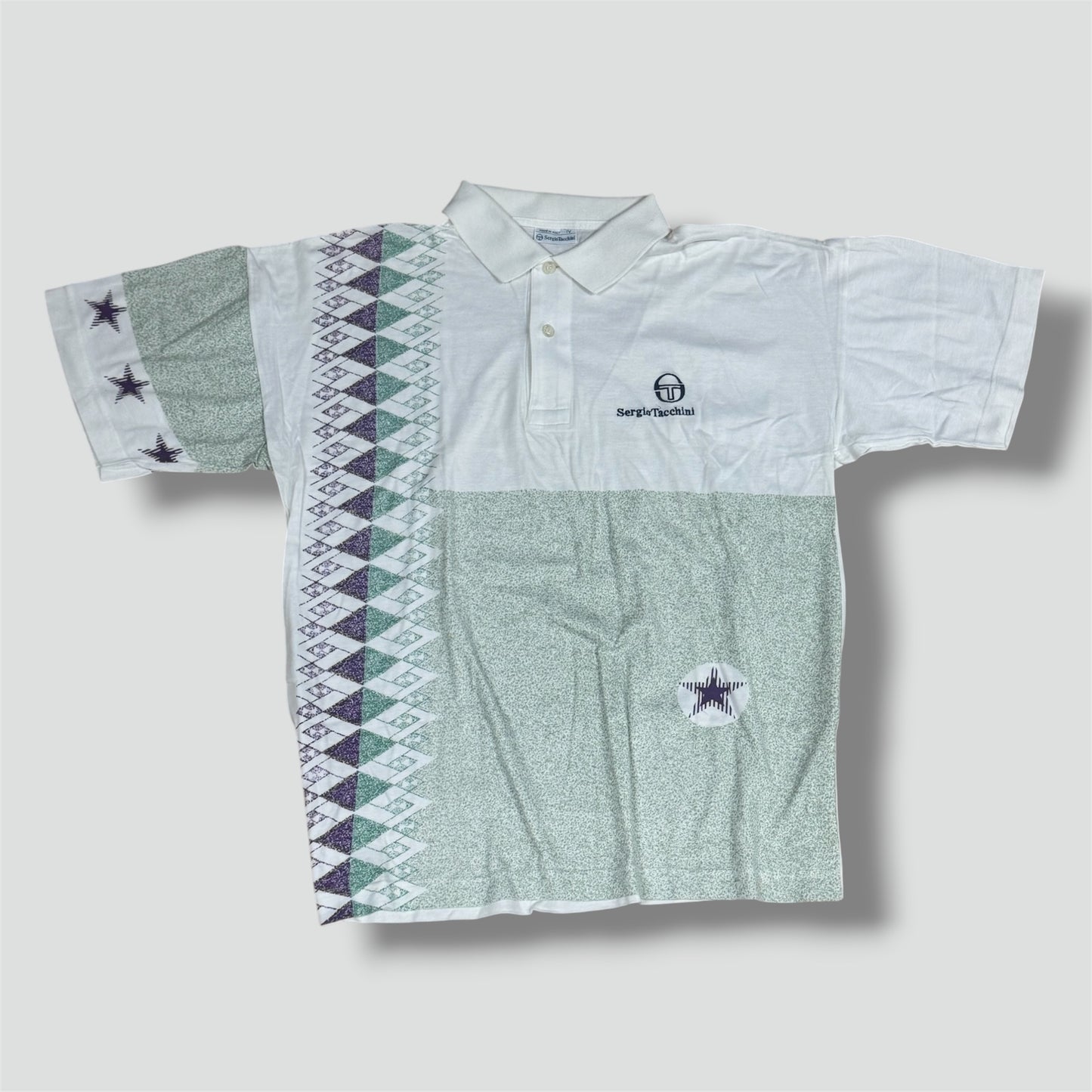 Sergio Tacchini vintage white summer polo