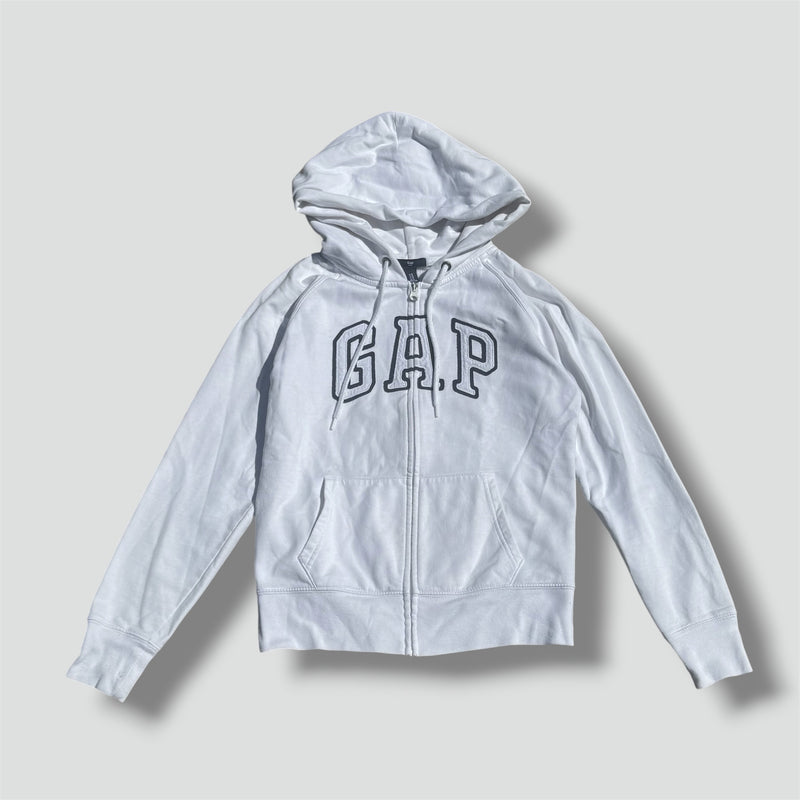 Sourced limited accessories and clothes GAP classic white y2k zip-hoodie – Secondhand Streetwear
