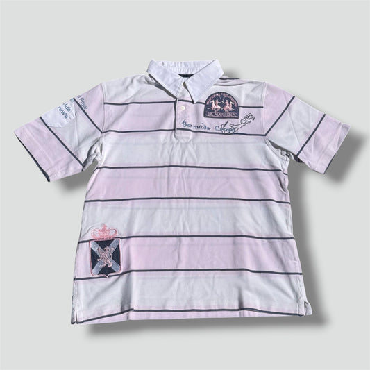 La Martina Bermuda striped vintage poloshirt