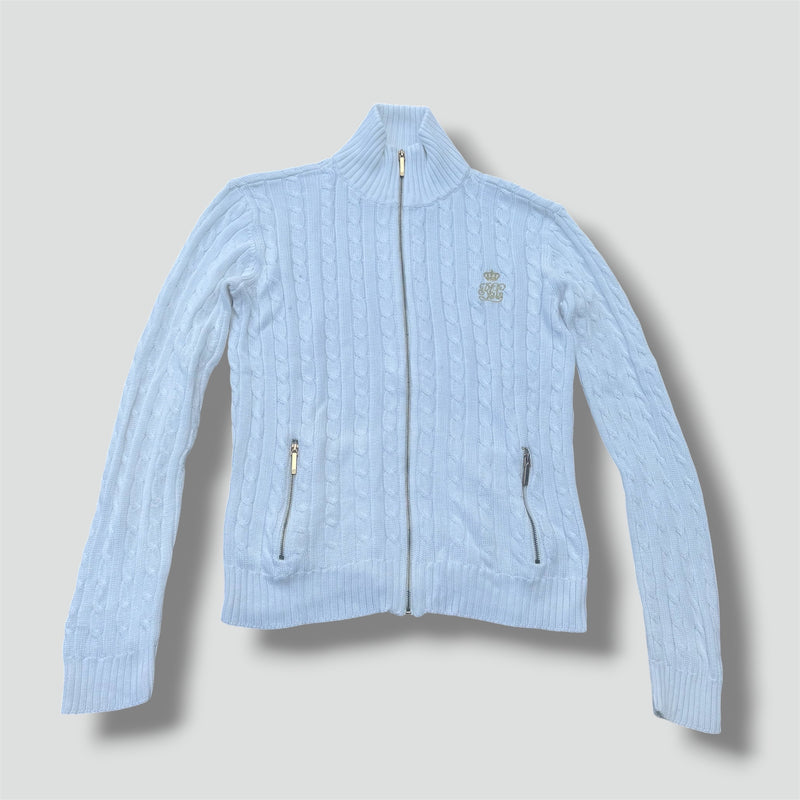 Sourced limited accessories and clothes Lauren Ralph Lauren knitted white cardigan – Secondhand Streetwear