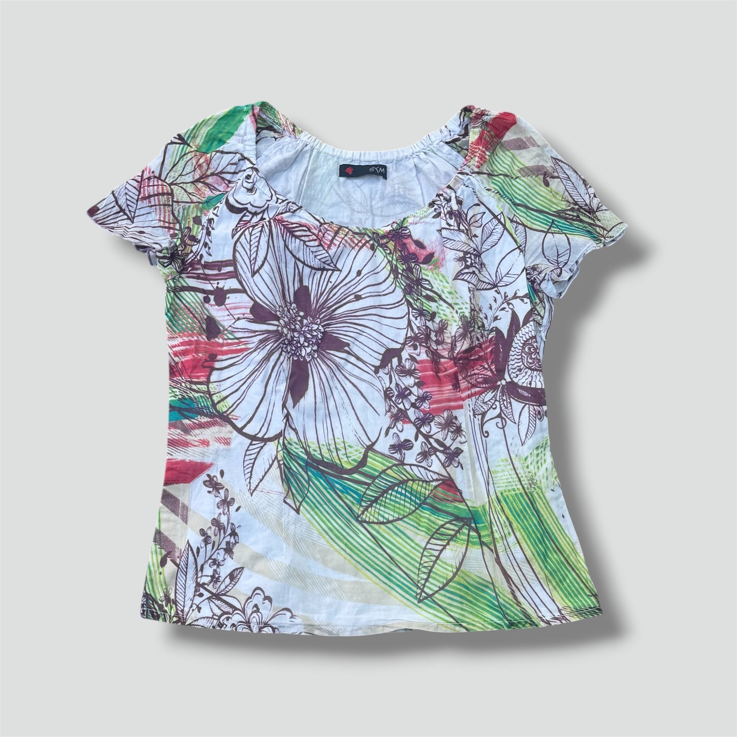 Sym floral y2k womens summer top