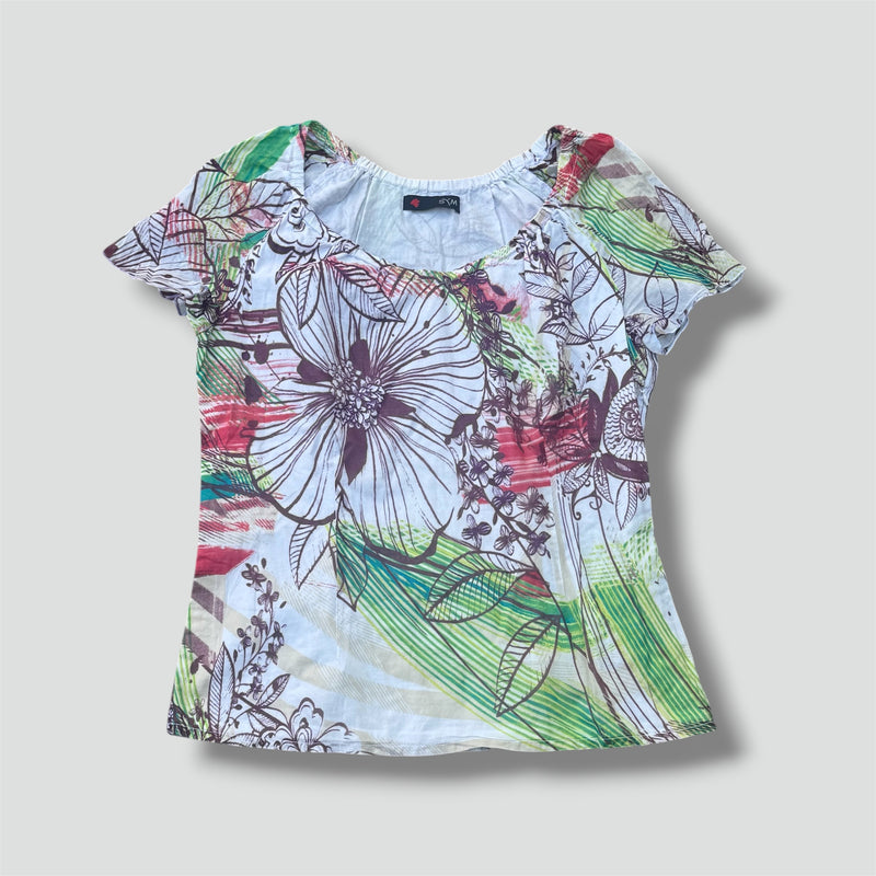 Sourced limited accessories and clothes Sym floral y2k womens summer top – Secondhand Streetwear