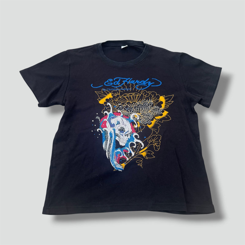 Sourced limited accessories and clothes Ed Hardy vintage graphic rhinestones t-shirt – Secondhand Streetwear