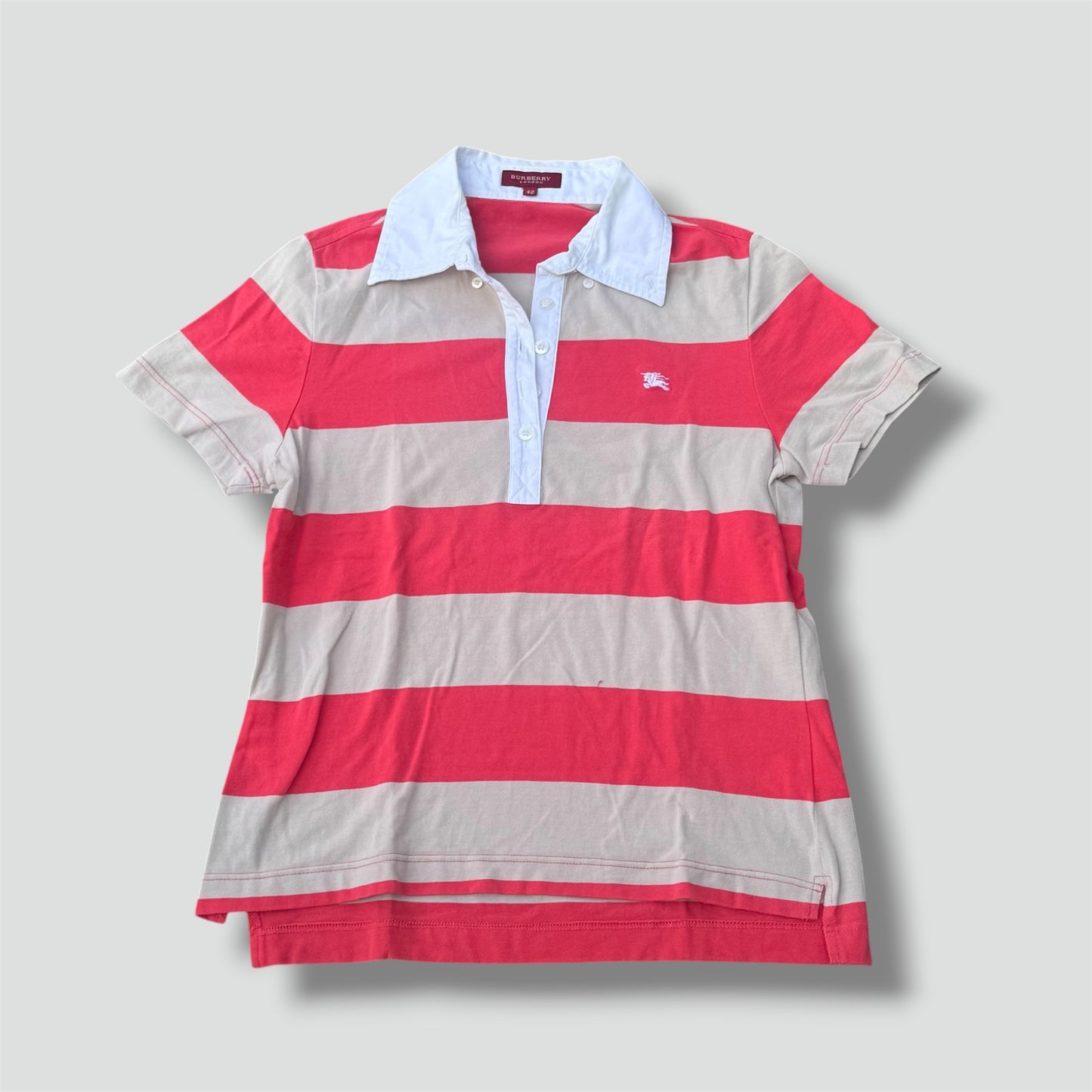 Burberry London striped vintage womens poloshirt