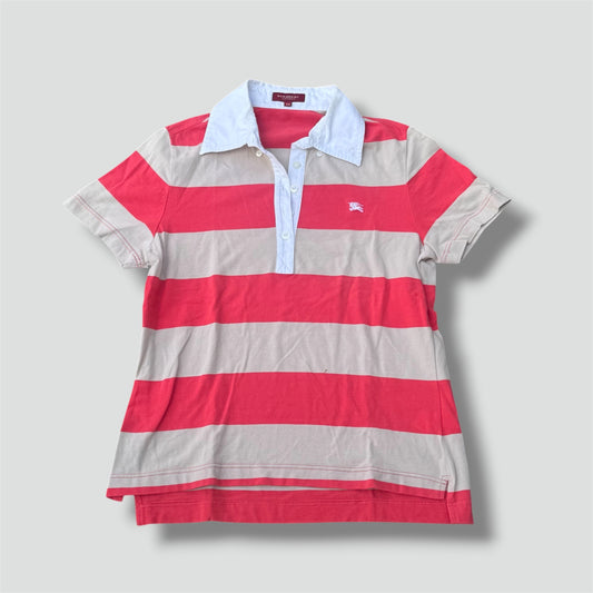 Burberry London striped vintage womens poloshirt