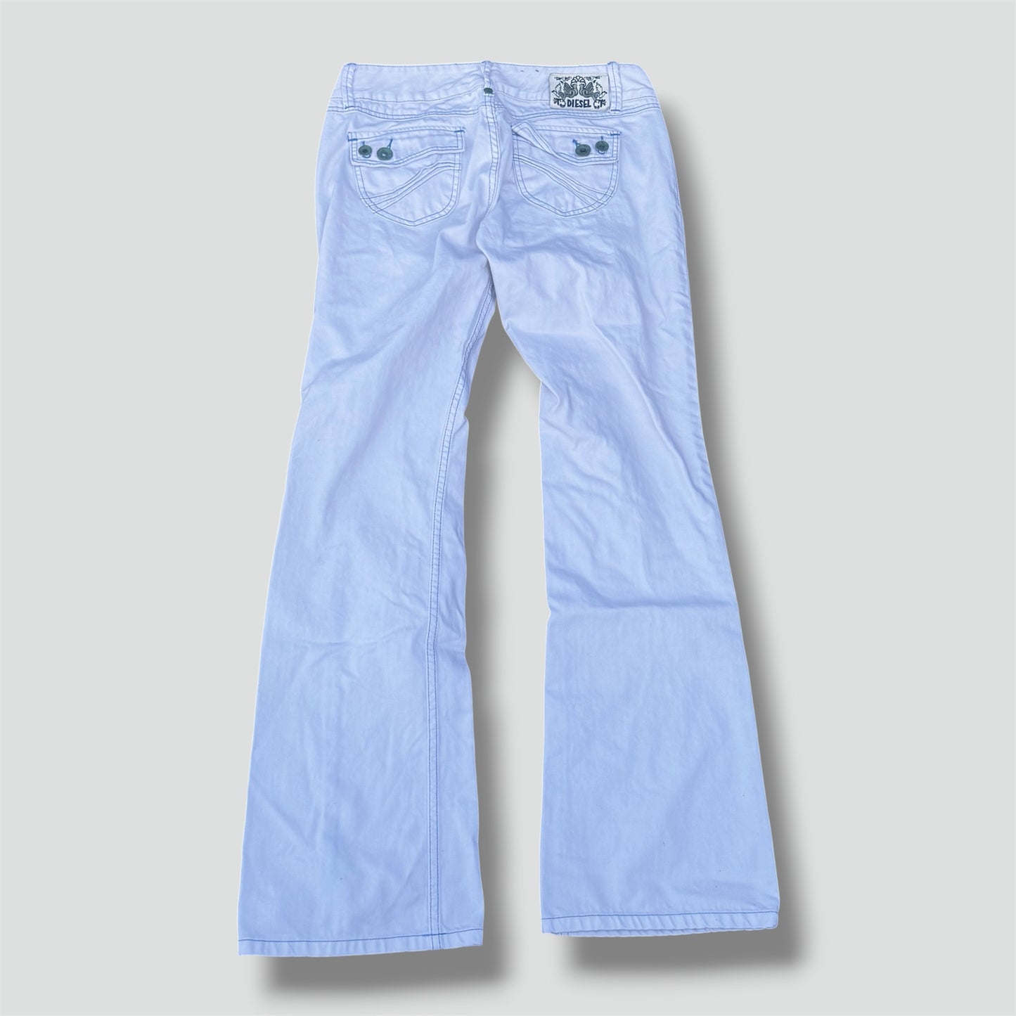 Diesel y2k white bootcut jeans