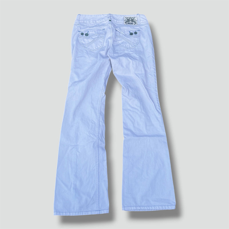 Sourced limited accessories and clothes Diesel y2k white bootcut jeans – Secondhand Streetwear