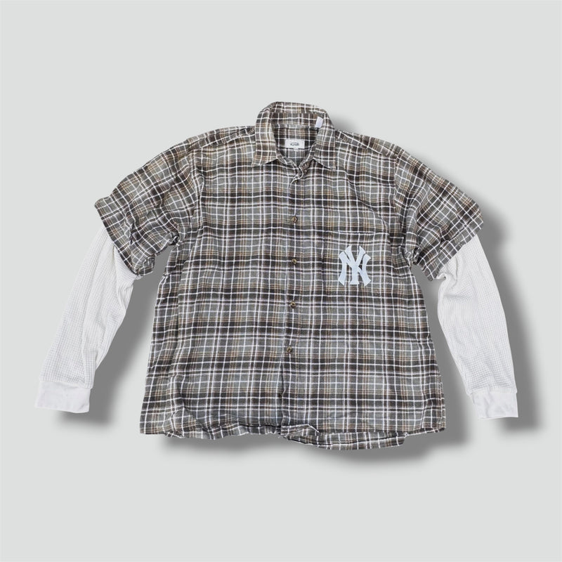 Sourced limited accessories and clothes Yankees custom checkered longsleeve chemise – Secondhand Streetwear