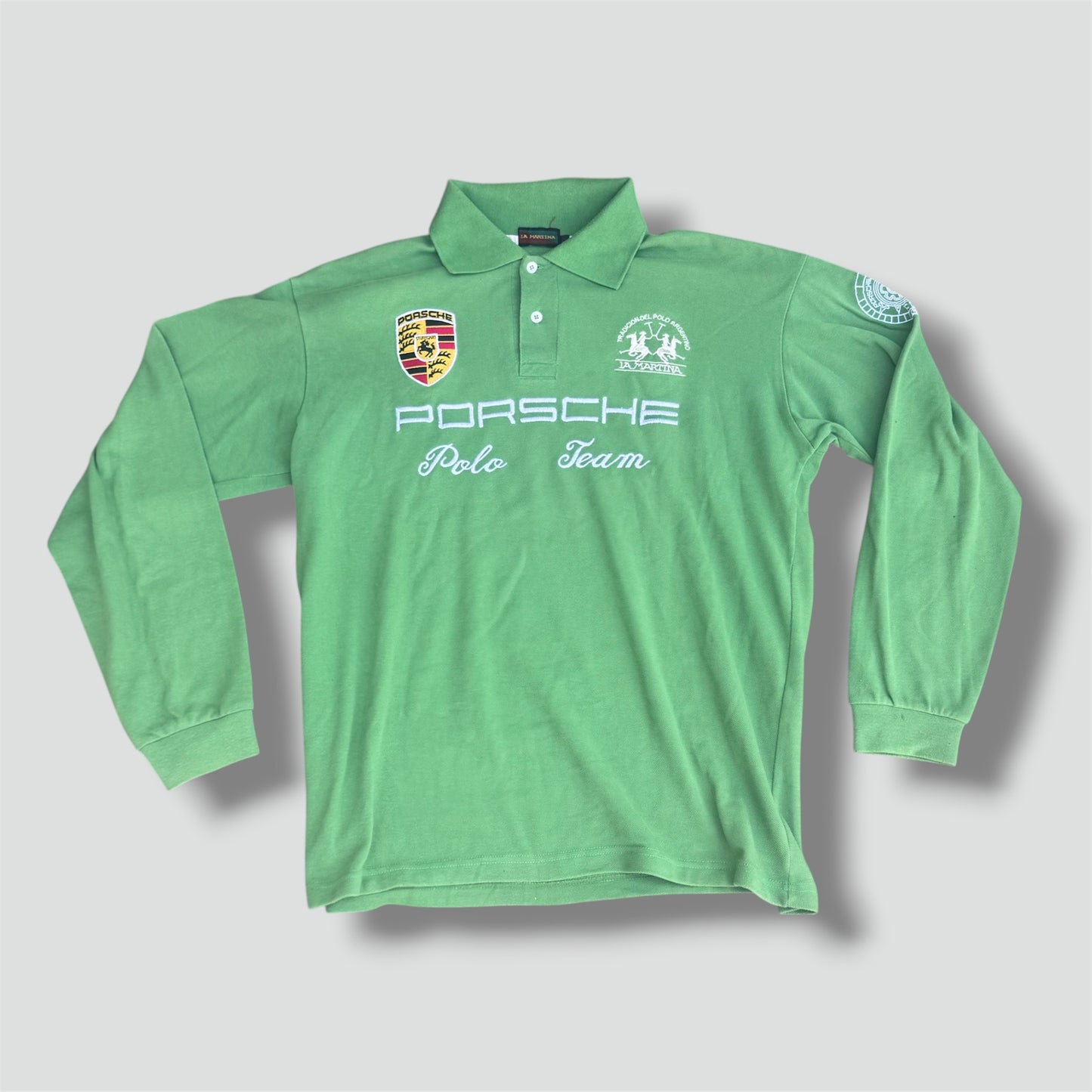 La Martina Porsche 2011 longsleeve green polo