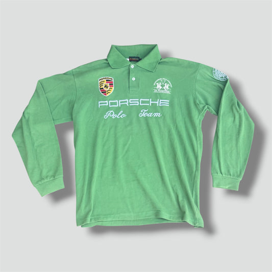 La Martina Porsche 2011 longsleeve green polo