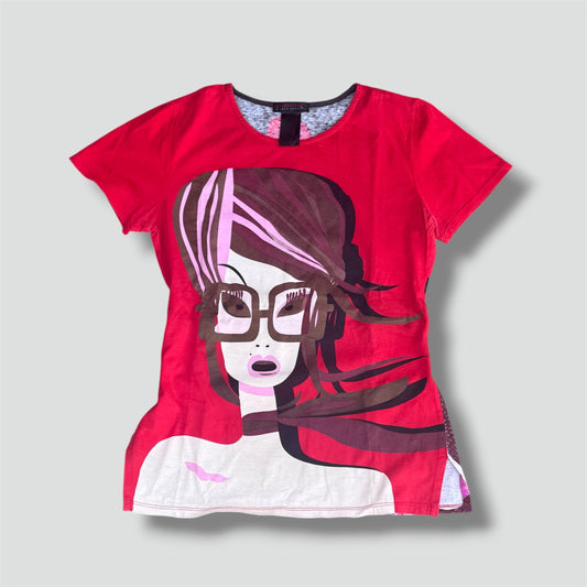Custo Barcelona y2k red summer top