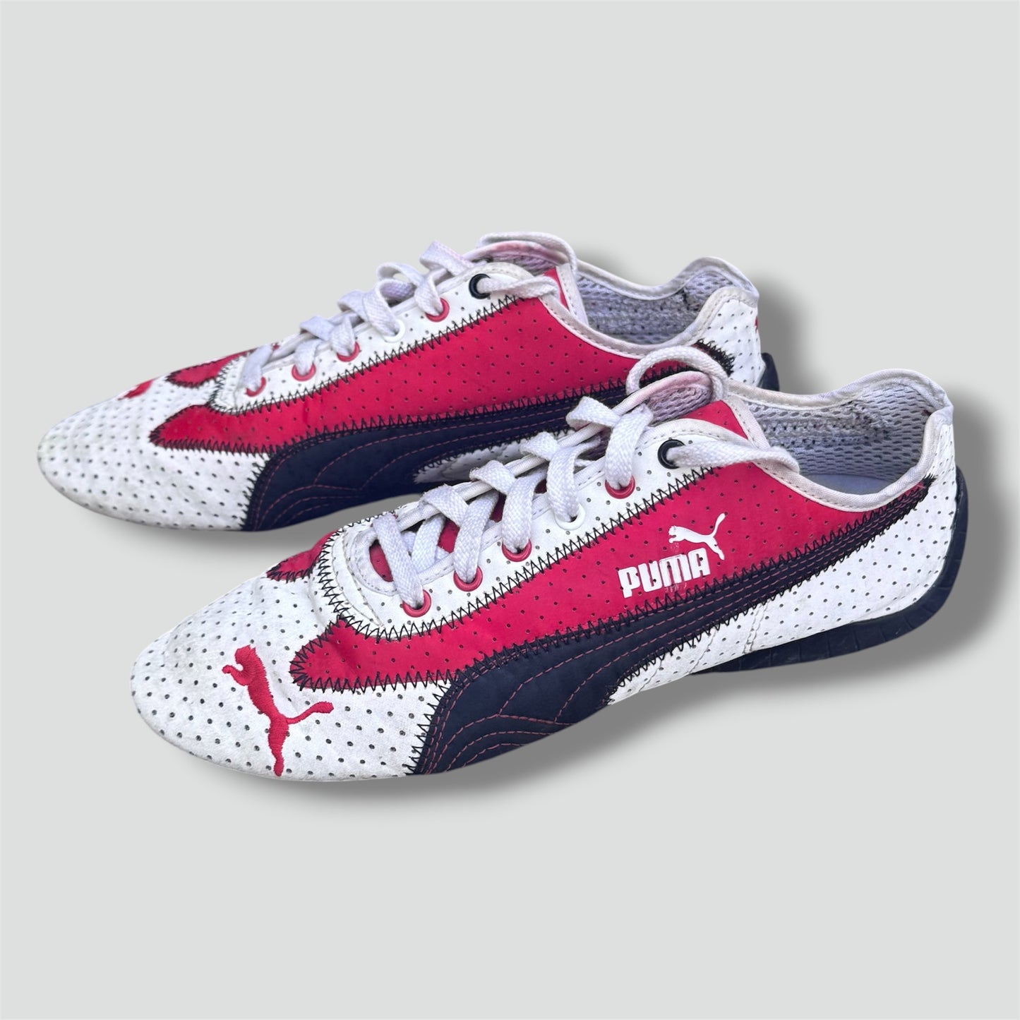 Puma Speedcat white and red sneakers