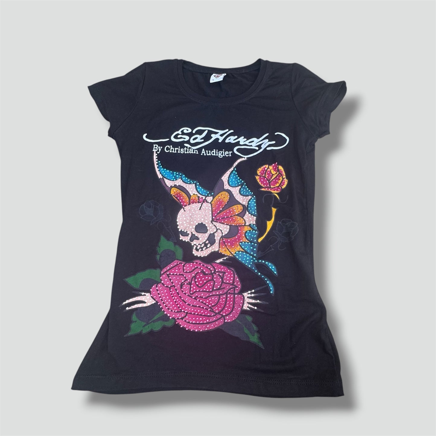 Ed Hardy skull & rose vintage top
