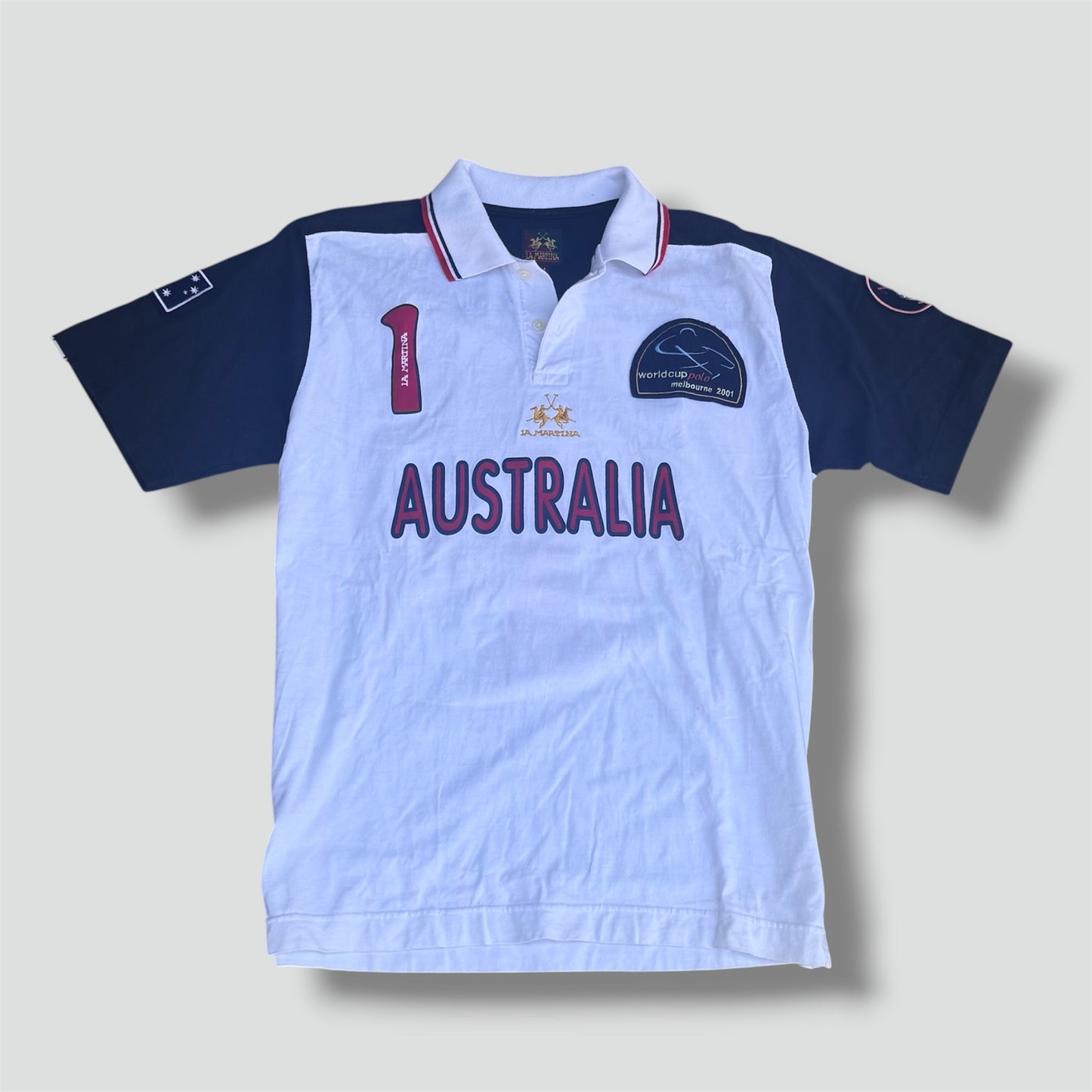 La Martina Australia white vintage polo