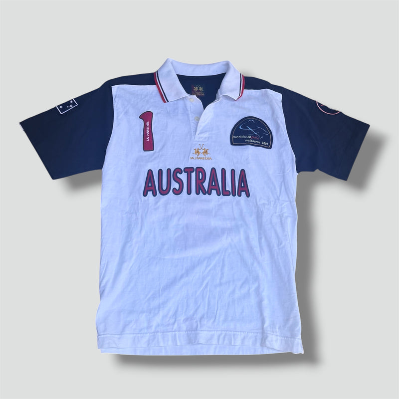 Sourced limited accessories and clothes La Martina Australia white vintage polo – Secondhand Streetwear